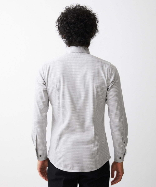 MICHEL KLEIN HOMME (ミッシェルクランオム)の「《日本製》立体柄ストレッチラッセルシャツ(シャツ/ブラウス・メンズ・ネイビー/グレー/ホワイト・MEDIUM/LARGE/X-LARGE)」の19枚目の写真