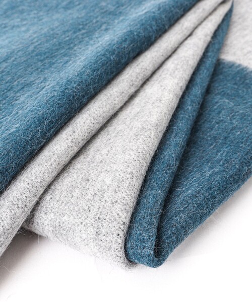 Begg & Co（ベグアンドコー）の「【BEGG&CO/ベグアンドコー】別注ウールアンゴラパネルマフラー30（マフラー・メンズ・ブラウン系その他/ブルー系その他/グリーン系その他/パープル系その他/ダークブラウン/ベージュ系その他・FREE）」の11枚目の写真