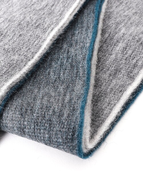 Begg & Co（ベグアンドコー）の「【BEGG&CO/ベグアンドコー】別注ウールアンゴラパネルマフラー30（マフラー・メンズ・ブラウン系その他/ブルー系その他/グリーン系その他/パープル系その他/ダークブラウン/ベージュ系その他・FREE）」の14枚目の写真