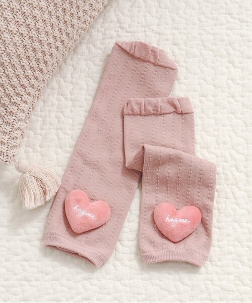 apres les cours(アプレレクール)の「天使&ハートモチーフレッグウォーマー(レッグウォーマー・キッズ・アイボリー/ブルー/ピンク/グレー・90)」の4枚目の写真