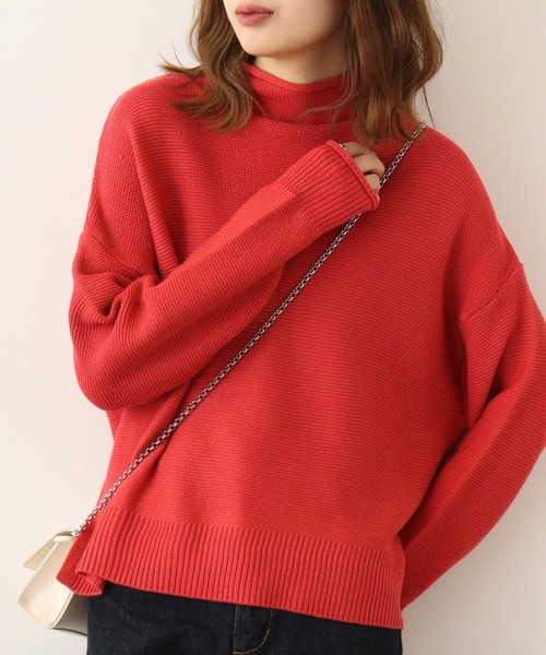 ニット セーター A.N.L ロールネックガーター編みニット レディース セール】A.N.L ロールネックガーター編みニット（ニット