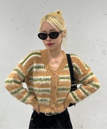 kutir | マルチボーダーシャギーカーディガン(カーディガン/ボレロ)