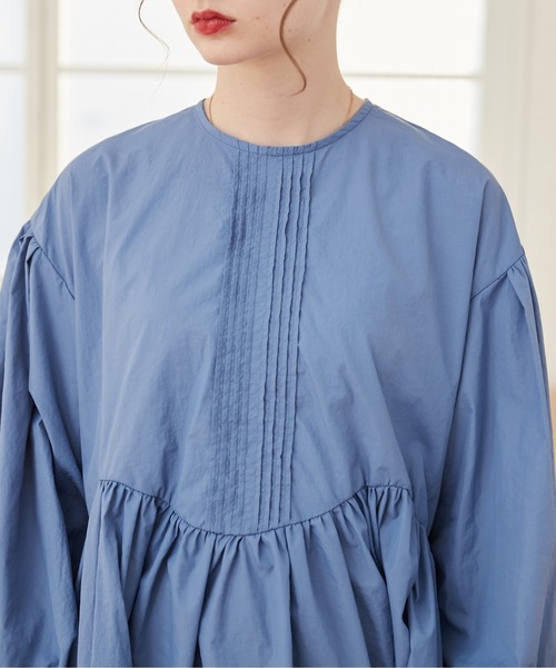 セール】ボリュームスリーブペプラムブラウス（シャツ/ブラウス