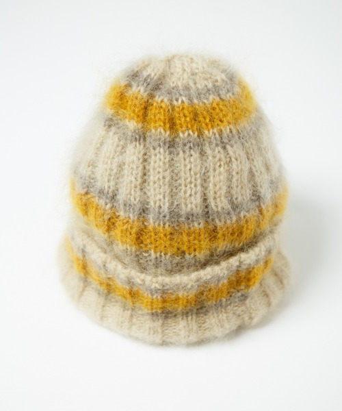 RACAL(ラカル)の「Mohair Border Knit Cap / モヘアボーダーニットワッチ(ニットキャップ/ビーニー・メンズ・ブルー系その他/ブラック系その他/ベージュ系その他/ブラウン系その他・FREE)」の16枚目の写真