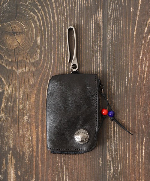 1004ST（イチマルマルヨンエスティ―）の「牛革 財布 キーケース（コインケース・メンズ・ブラック/ブラウン・F）」の3枚目の写真