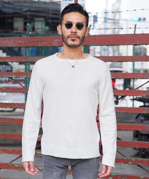 jiggys shop(ジギーズショップ)の「モールニットクルーネックセーター(ニット/セーター・メンズ・ブラックミックス/ブラック/ホワイト・LARGE/MEDIUM)」の13枚目の写真