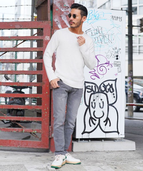 jiggys shop(ジギーズショップ)の「モールニットクルーネックセーター(ニット/セーター・メンズ・ブラックミックス/ブラック/ホワイト・LARGE/MEDIUM)」の5枚目の写真