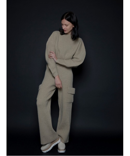 AMAIL（アマイル）の「Crescent moon knit（ニット/セーター・レディース・ベージュ/ネイビー・FREE）」の9枚目の写真