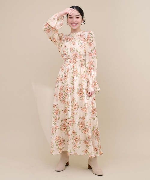 WILLFULLY（ウィルフリー）の「flower jacquard bi color piping