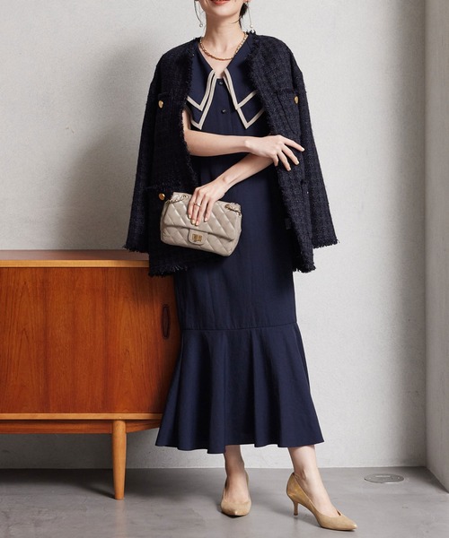 値下げsale女子アナla boutiqueBonBoパイピングマーメイドワンピ