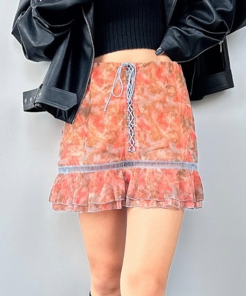DURAS（デュラス）の「Orignal pattern skirt（スカート・レディース・ピンク/ブルー・S/M）」の2枚目の写真