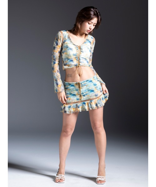 DURAS（デュラス）の「Orignal pattern skirt（スカート・レディース・ピンク/ブルー・S/M）」の9枚目の写真