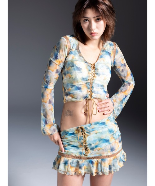 DURAS（デュラス）の「Orignal pattern skirt（スカート・レディース・ピンク/ブルー・S/M）」の7枚目の写真