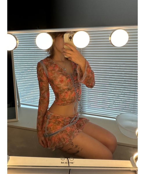 DURAS（デュラス）の「Orignal pattern skirt（スカート・レディース・ピンク/ブルー・S/M）」の10枚目の写真