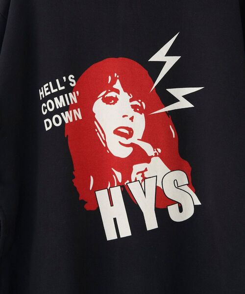 【ヒステリックグラマー】ロング ニット ワンピース ガール プリント 黒×赤 ヒステリックグラマー】ロング ニット ワンピース ガール