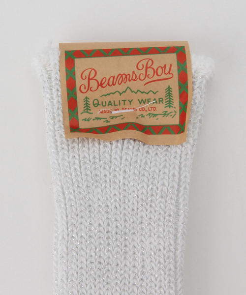 BEAMS BOY（ビームスボーイ）の「BEAMS BOY / ラメ リブ クルーソックス（ソックス/靴下・レディース・ホワイト/ネイビー/グレー/ブラック・ONE SIZE）」の11枚目の写真