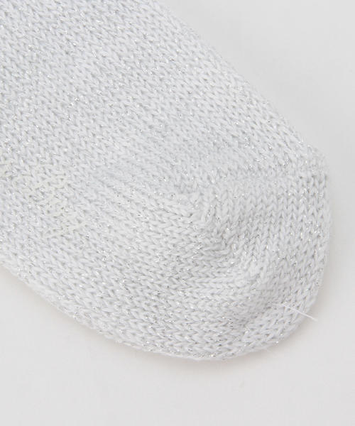 BEAMS BOY（ビームスボーイ）の「BEAMS BOY / ラメ リブ クルーソックス（ソックス/靴下・レディース・ホワイト/ネイビー/グレー/ブラック・ONE SIZE）」の12枚目の写真