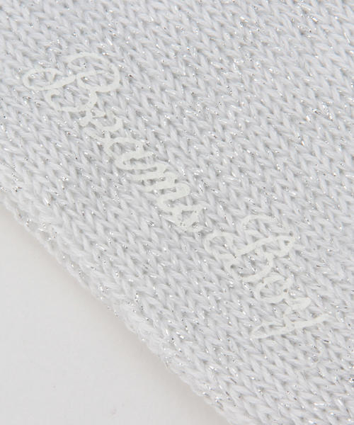 BEAMS BOY（ビームスボーイ）の「BEAMS BOY / ラメ リブ クルーソックス（ソックス/靴下・レディース・ホワイト/ネイビー/グレー/ブラック・ONE SIZE）」の5枚目の写真