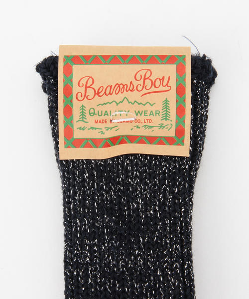 BEAMS BOY（ビームスボーイ）の「BEAMS BOY / ラメ リブ クルーソックス（ソックス/靴下・レディース・ホワイト/ネイビー/グレー/ブラック・ONE SIZE）」の6枚目の写真