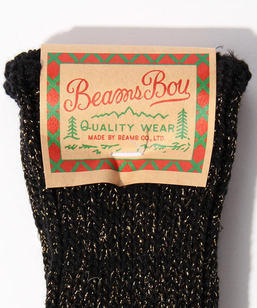 BEAMS BOY（ビームスボーイ）の「BEAMS BOY / ラメ リブ クルーソックス（ソックス/靴下・レディース・ホワイト/ネイビー/グレー/ブラック・ONE SIZE）」の9枚目の写真