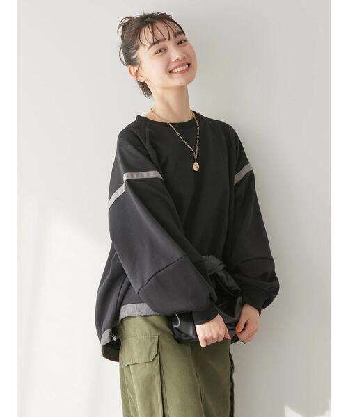 AMERICAN HOLIC（アメリカンホリック）の「ショルダーラインドロストポンチプルオーバー（Tシャツ/カットソー・レディース・ネイビー/ブラック/杢グレー・L/M）」の6枚目の写真