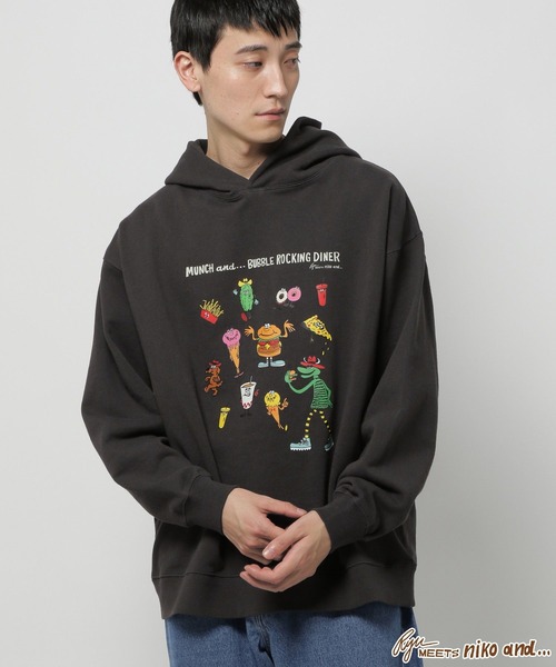 niko and...（ニコアンド）の「【Ryu Ambe】コラボフーディー（パーカー・メンズ・ライトグリーン/チャコール/オフホワイト・LARGE/MEDIUM）」の18枚目の写真