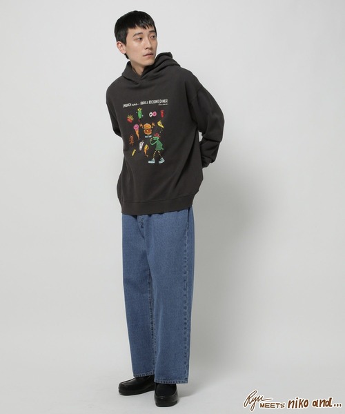 niko and...（ニコアンド）の「【Ryu Ambe】コラボフーディー（パーカー・メンズ・ライトグリーン/チャコール/オフホワイト・LARGE/MEDIUM）」の20枚目の写真