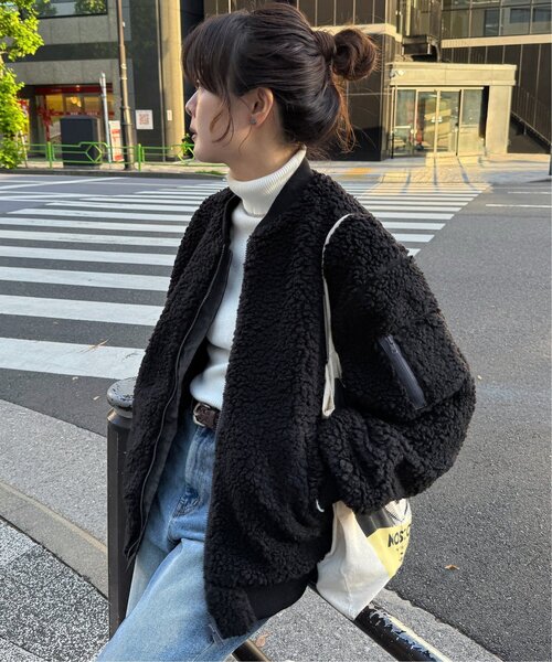 LBC（エルビーシー）の「オーバーサイズボアMA-1（ブルゾン・レディース・オフホワイト/ブラック・M）」の19枚目の写真