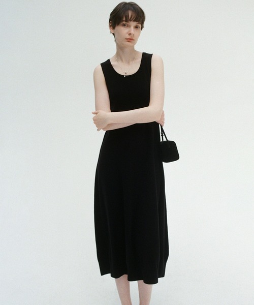 tageechita（タジチタ）の「【tageechita】フレアニットワンピース（ワンピース・レディース・ライトベージュ/ブラック・L/M/S）」の7枚目の写真