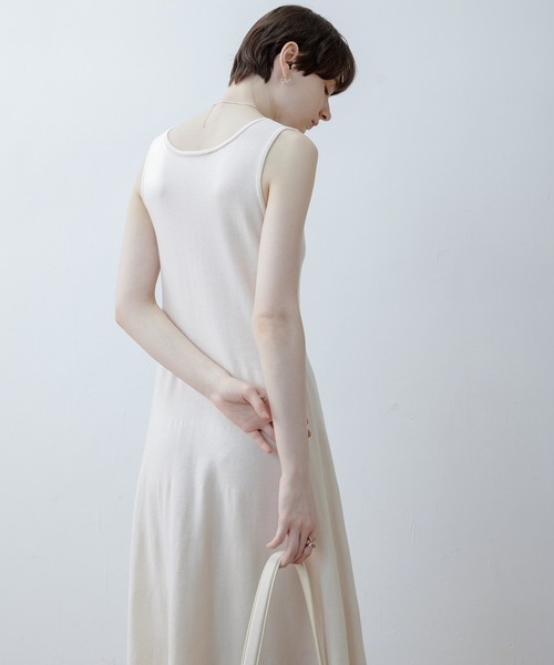 tageechita（タジチタ）の「【tageechita】フレアニットワンピース（ワンピース・レディース・ライトベージュ/ブラック・L/M/S）」の11枚目の写真