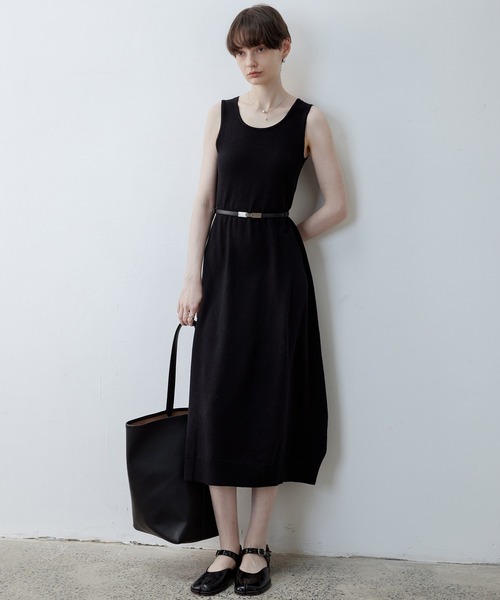 tageechita（タジチタ）の「【tageechita】フレアニットワンピース（ワンピース・レディース・ライトベージュ/ブラック・L/M/S）」の15枚目の写真