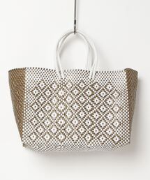 Moon Bird（ムーンバード）の「【Moon Bird/ムーンバード】手編みのメルカドバッグ・DIAMOND ワイド（トートバッグ）」