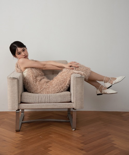 Amiur（エミレ）の「u neck design jacquard ops / uネックデザインジャカードワンピース（ワンピース・レディース・アイボリー/ピンク系その他/ブルー系その他・FREE）」の10枚目の写真