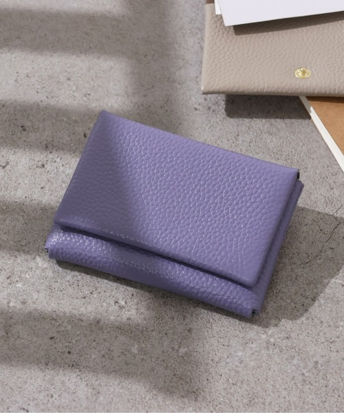 emesuelee(エメスーリー)の「ダブルポケットカードケース 本革(カードケース・レディース・ブラック/シルバー/ラベンダー/ゴールド/ベージュ・フリー)」の3枚目の写真