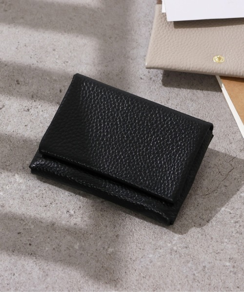 emesuelee(エメスーリー)の「ダブルポケットカードケース 本革(カードケース・レディース・ブラック/シルバー/ラベンダー/ゴールド/ベージュ・フリー)」の2枚目の写真