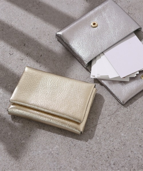 emesuelee(エメスーリー)の「ダブルポケットカードケース 本革(カードケース・レディース・ブラック/シルバー/ラベンダー/ゴールド/ベージュ・フリー)」の16枚目の写真