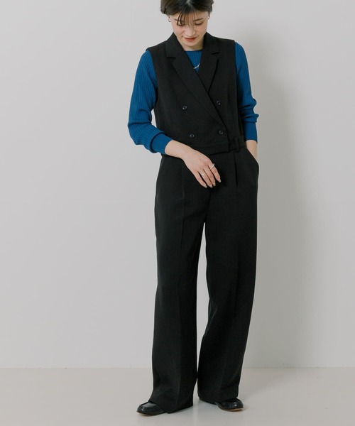 URBAN RESEARCH(アーバンリサーチ)の「『UR TECH DRYLUXE』『イージーケア』オールインワン(ワンピース・レディース・ベージュ/ブラック・38/36)」の8枚目の写真