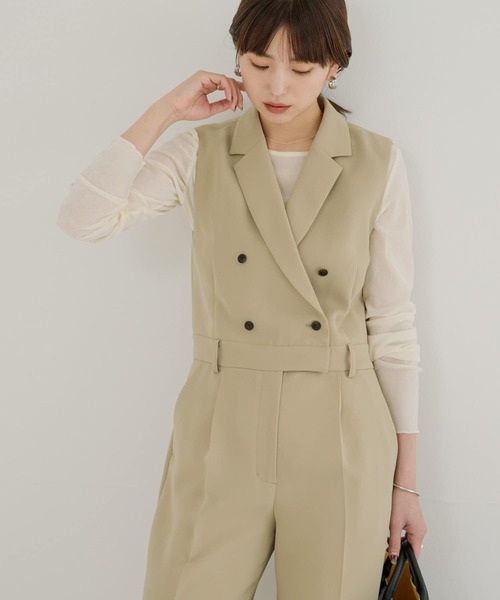 URBAN RESEARCH(アーバンリサーチ)の「『UR TECH DRYLUXE』『イージーケア』オールインワン(ワンピース・レディース・ベージュ/ブラック・38/36)」の22枚目の写真