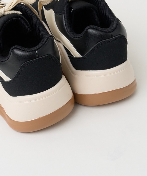 WEGO（ウィゴー）の「WEGO/ウェーブソールカラースニーカー（スニーカー・レディース・ブラック/ピンク/ホワイト・MEDIUM/LARGE）」の16枚目の写真