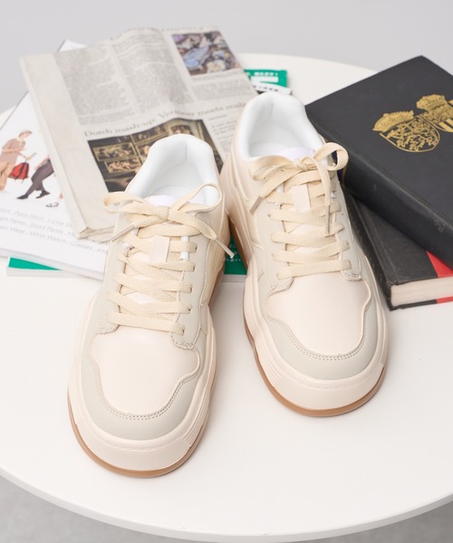 WEGO（ウィゴー）の「WEGO/ウェーブソールカラースニーカー（スニーカー・レディース・ブラック/ピンク/ホワイト・MEDIUM/LARGE）」の10枚目の写真