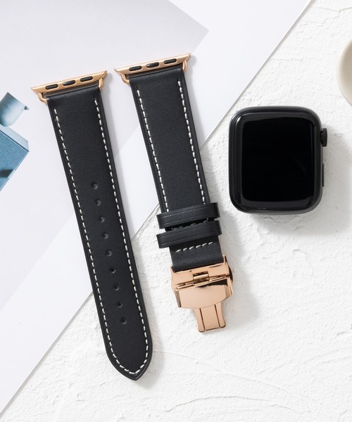 emonique(エモニーク)の「本革 イタリアンレザー Apple Watch バンド スマートウォッチバンド【38/40/41/42/44/45/49mm対応】(デジタル腕時計・メンズ・ライトブラウン/ピンク/ベージュ/ブラック/ホワイト・42/38)」の1枚目の写真