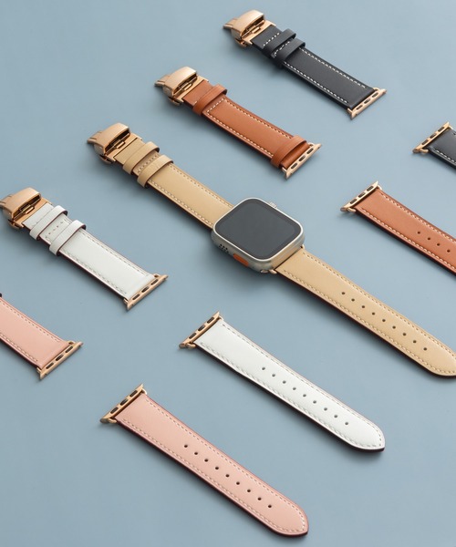 emonique(エモニーク)の「本革 イタリアンレザー Apple Watch バンド スマートウォッチバンド【38/40/41/42/44/45/49mm対応】(デジタル腕時計・メンズ・ライトブラウン/ピンク/ベージュ/ブラック/ホワイト・42/38)」の6枚目の写真