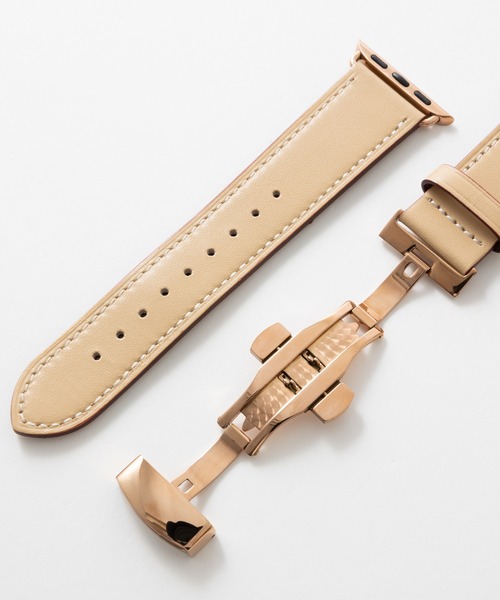 emonique(エモニーク)の「本革 イタリアンレザー Apple Watch バンド スマートウォッチバンド【38/40/41/42/44/45/49mm対応】(デジタル腕時計・メンズ・ライトブラウン/ピンク/ベージュ/ブラック/ホワイト・42/38)」の8枚目の写真
