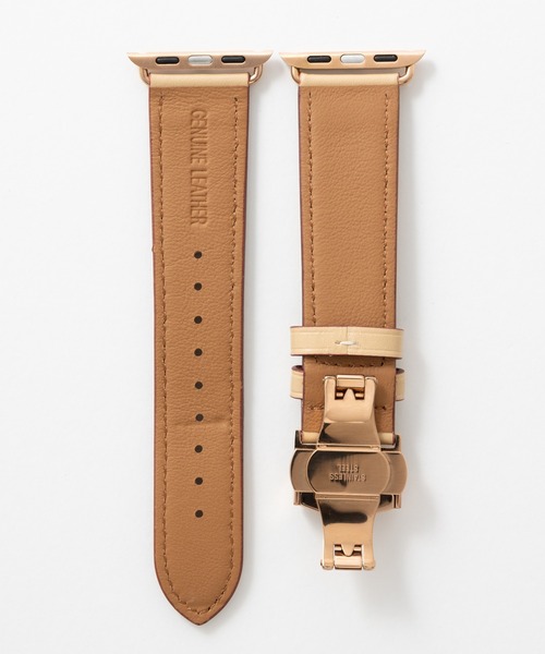 emonique(エモニーク)の「本革 イタリアンレザー Apple Watch バンド スマートウォッチバンド【38/40/41/42/44/45/49mm対応】(デジタル腕時計・メンズ・ライトブラウン/ピンク/ベージュ/ブラック/ホワイト・42/38)」の9枚目の写真