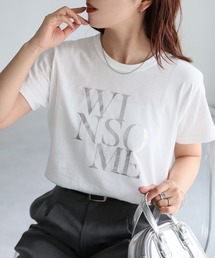 WINSOMEプリントレタリングTシャツ