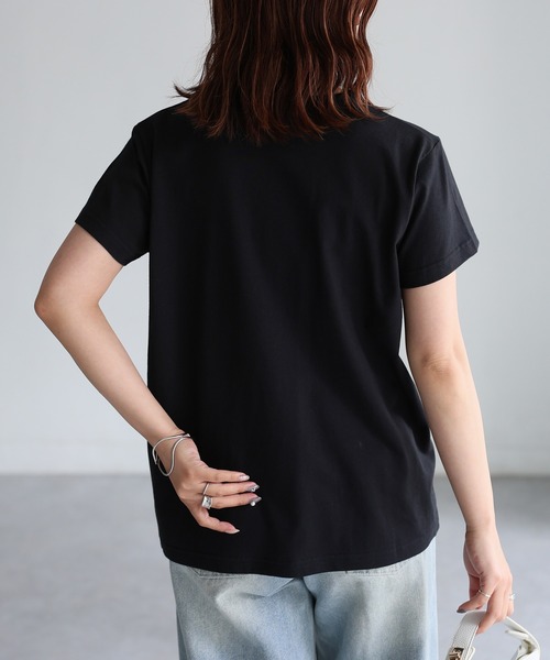 Riberry（リベリー）の「WINSOMEプリントレタリングTシャツ（Tシャツ/カットソー・レディース・オフホワイト/ブラック/ネイビー/ベージュ/ホワイト系/ブラック×ピンク・FREE）」の10枚目の写真