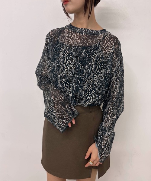 byYOUANCE（バイユアンス）の「シアーロンT（Tシャツ/カットソー・レディース・その他6/その他7/その他2/その他1・FREE）」の2枚目の写真