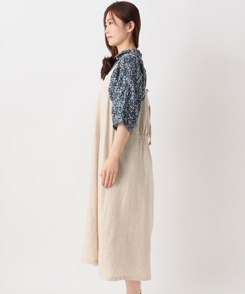 one'sterrace(ワンズテラス)の「後ろゴム入りギャザー キャミワンピース(ワンピース・レディース・アイボリー系8/オリーブ系3/ブラック系8・02)」の5枚目の写真