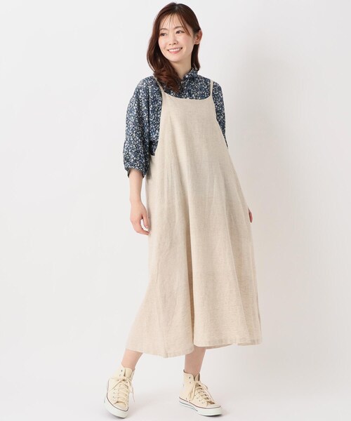 one'sterrace(ワンズテラス)の「後ろゴム入りギャザー キャミワンピース(ワンピース・レディース・アイボリー系8/オリーブ系3/ブラック系8・02)」の17枚目の写真