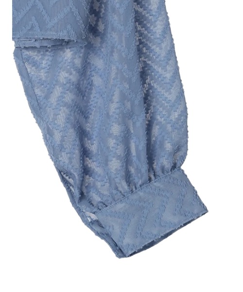 earth music&ecology（アースミュージックアンドエコロジー）の「ギザギザショートシャツ（シャツ/ブラウス・レディース・ブラック/オフホワイト/ブルー・FREE）」の21枚目の写真